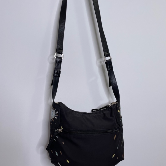 Radley London black nylon crossbody yellow terrier tag abstract print - Picture 4 of 7